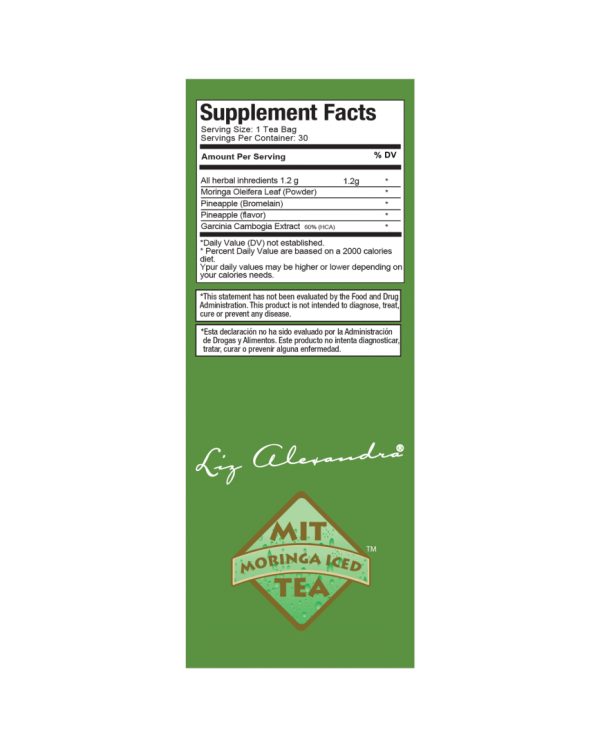 Liz A. Soursop Leaf tea - 30ct - supplement facts